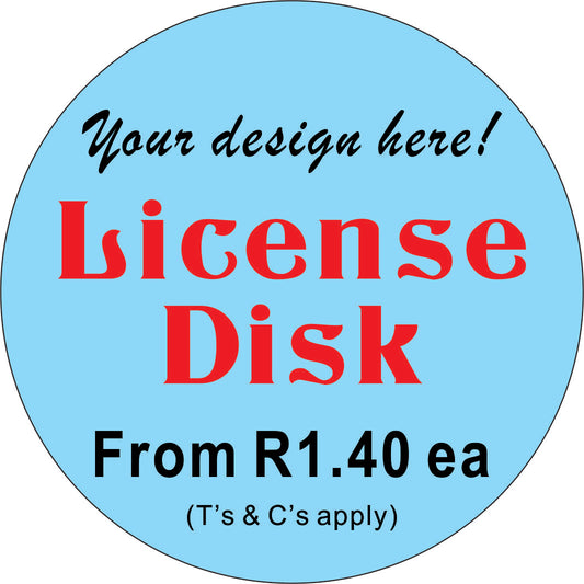 License Disk Stickers